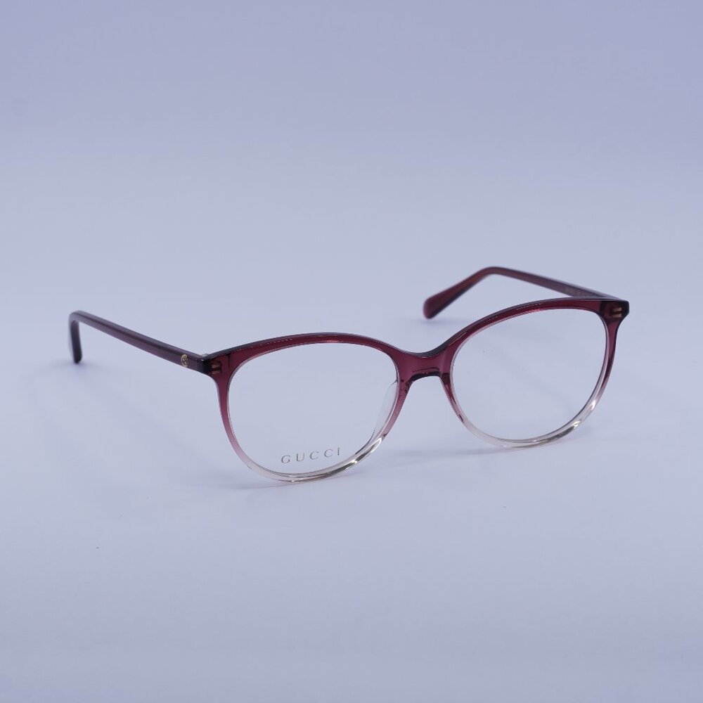 Gucci GG0550O 007 Eyeglasses Burgundy Gradient 53mm Cat Eye Frame